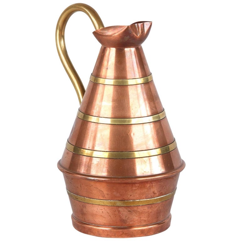 French Copper and Brass Wine Pitcher, 1950s at 1stDibs brass pitchers
