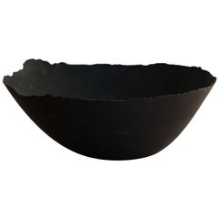 Handmade Cast Concrete Bowl in Black by UMÉ Studio