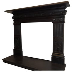 19th Century Victorian Cast Iron Fireplace Surround