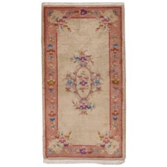 Handmade Antique Art Deco Chinese Rug, 1930s