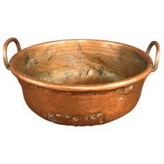 Vintage Hammered Copper Pan