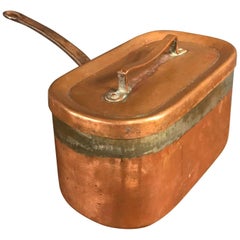 Oval Copper Pan with Lid