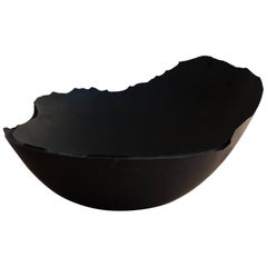 Handmade Cast Concrete Bowl in Black by UMÉ Studio