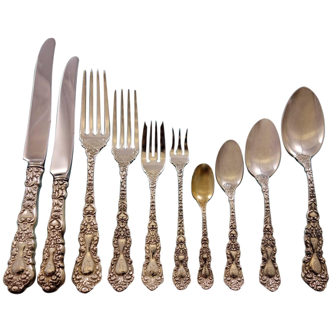 Imperial Chrysanthemum by Gorham Sterling Silver Flatware Set 12 Service 138 Pc