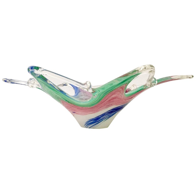 Vintage Italian Murano Glass Abstract Star Fish Center Bowl at 1stDibs