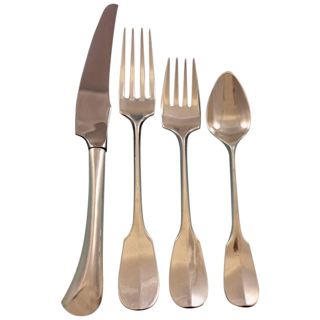 Smithsonian by Kirk Stieff Sterling Silver Flatware Set for 8 Service 32 Pieces For Sale