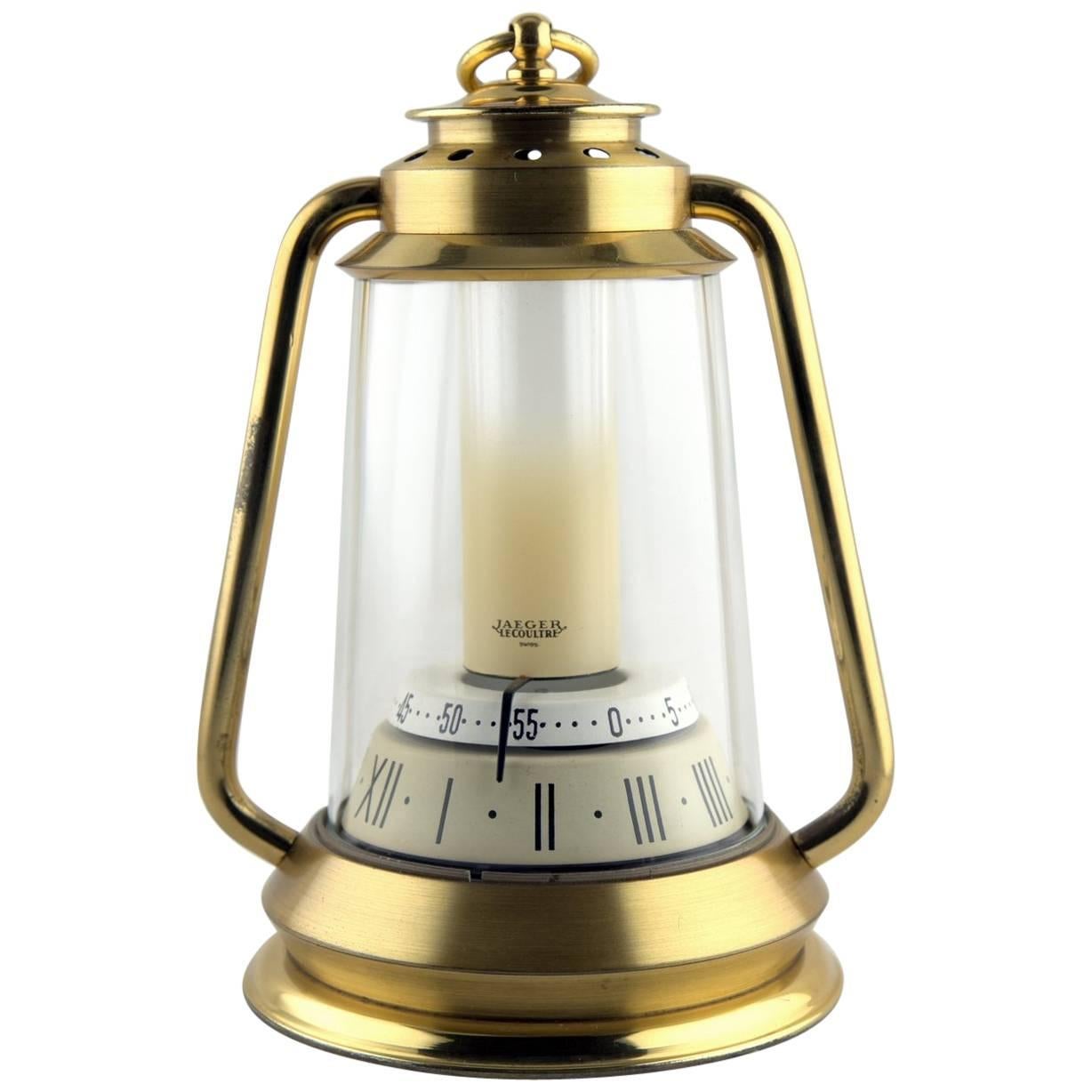 Table Clock Jaeger-LeCoultre in Form of a Kerosene Lamp, 1950 For Sale