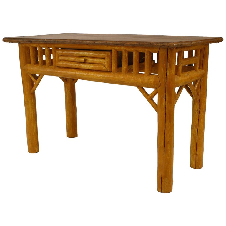 American Rustic Adirondack Cedar Table Desk For Sale at 1stDibs