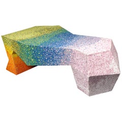 "Iris" Coffee table. Ravena Mosaic. Mattia Bonetti.  In stock