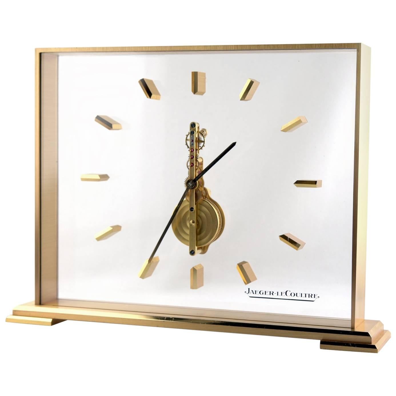 Table Clock Jaeger-LeCoultre, Switzerland, 1970  For Sale