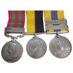 Antique Three Scottish Seaforth Highlanders Medals, circa 1895-1898