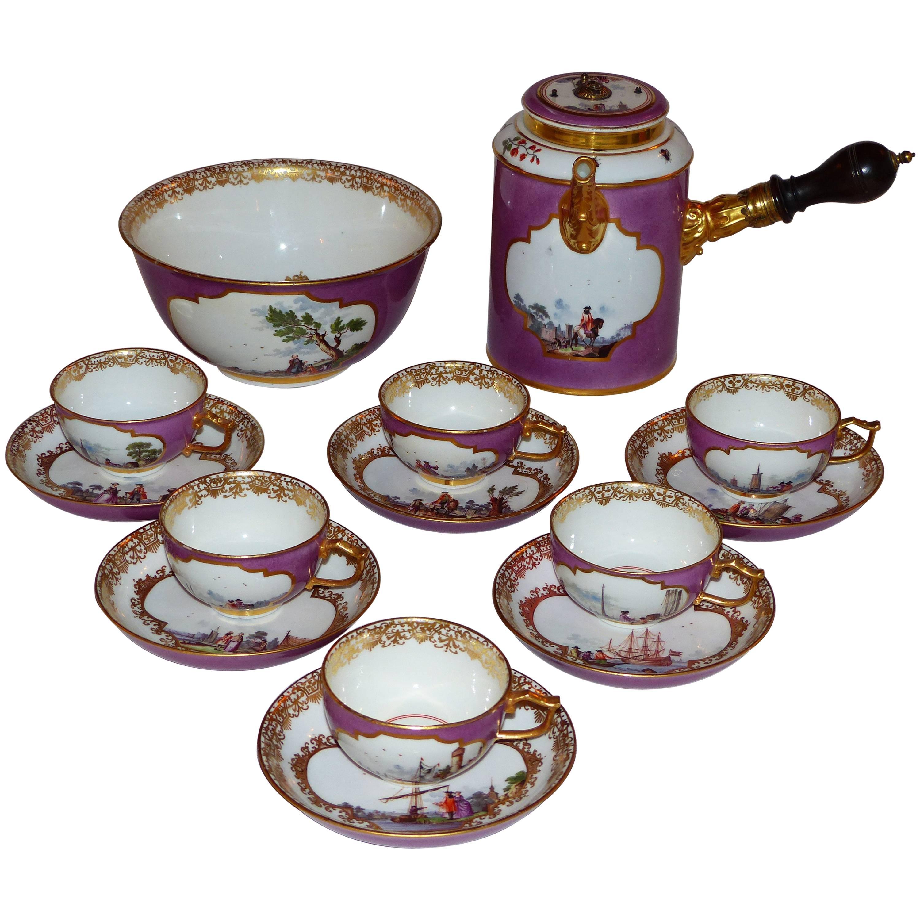 Exclusive Antique Meissen Service by Christian F. Herold, 1735-1740, Rare For Sale