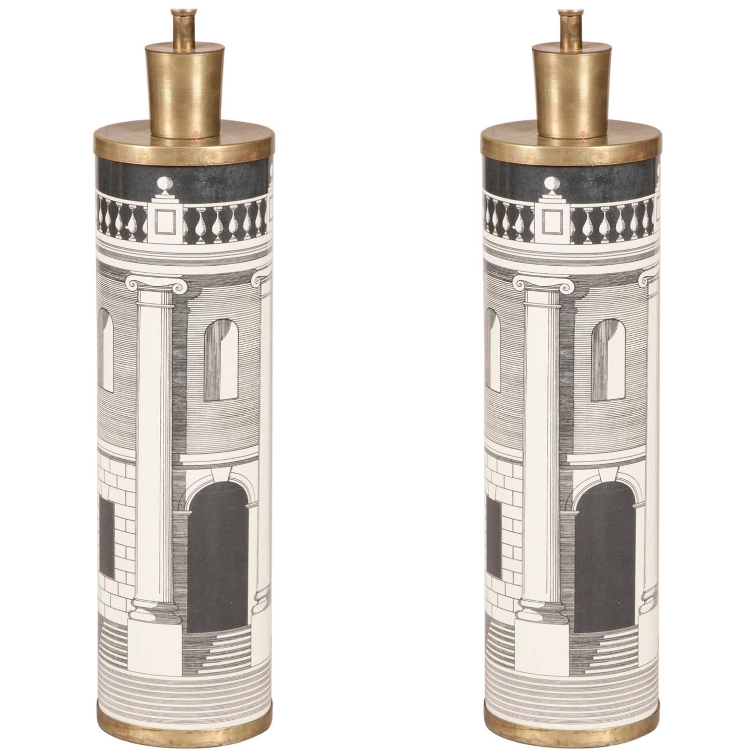 Pair of Fornasetti Lamps