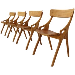 Arne Hovmand-Olsen for Mogens Kold. Dining Chairs 1958, Set of Four
