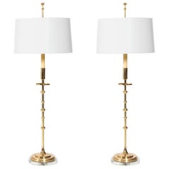 Pair of Midcentury Brass Lamps