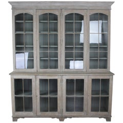 English Bleached Oak Library Bookcase