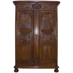 Armoire francese in stile Luigi XIV del XIX secolo, in noce, 1820 circa