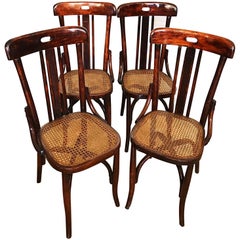 French Bistro or Cafe Chair Set of Four , 1940