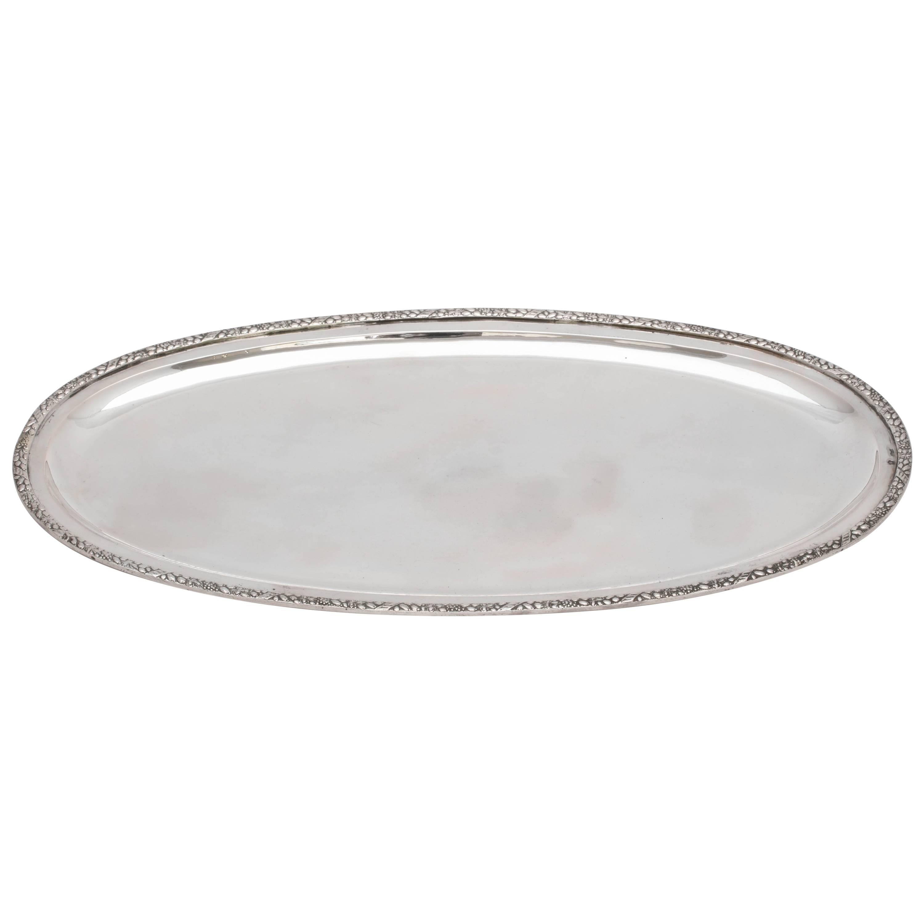 Austrian Continental Silver '.835' Oval Serving or Table Platter