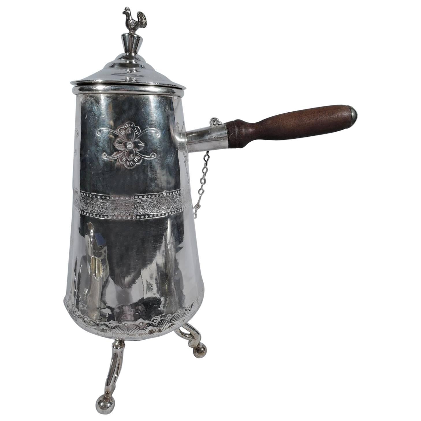 Traditional South American Silver Hot Drink Pot
