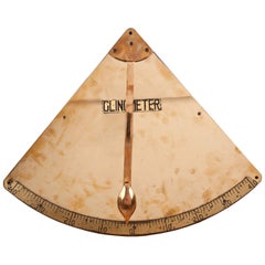Used Ship's Nautical Brass Clinometer, circa 1970s