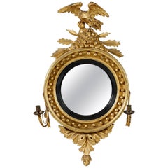 Antique Convex Looking Glass