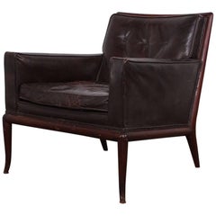T.H. Robsjohn-Gibbings Lounge Chair in Original Leather