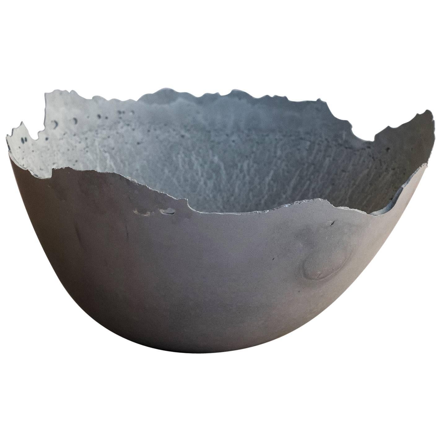 Handmade Cast Concrete Bowl in Grey by UMÉ Studio