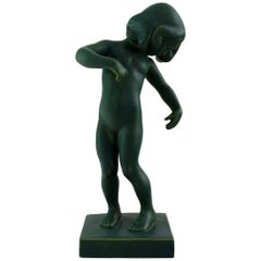 P. Ipsen
s Widow Jade Green Girl No. 888. Venus Kalipygos, Design Kai Nielsen Vintage P. Ipsen
s Widow Jade Green Girl No. 888. Venus Kalipygos, Design Kai Nielsen