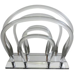 Vintage Dorothy Thorpe 1970s Lucite Magazine Rack