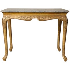 George I Gesso Carved Marble-Top Table