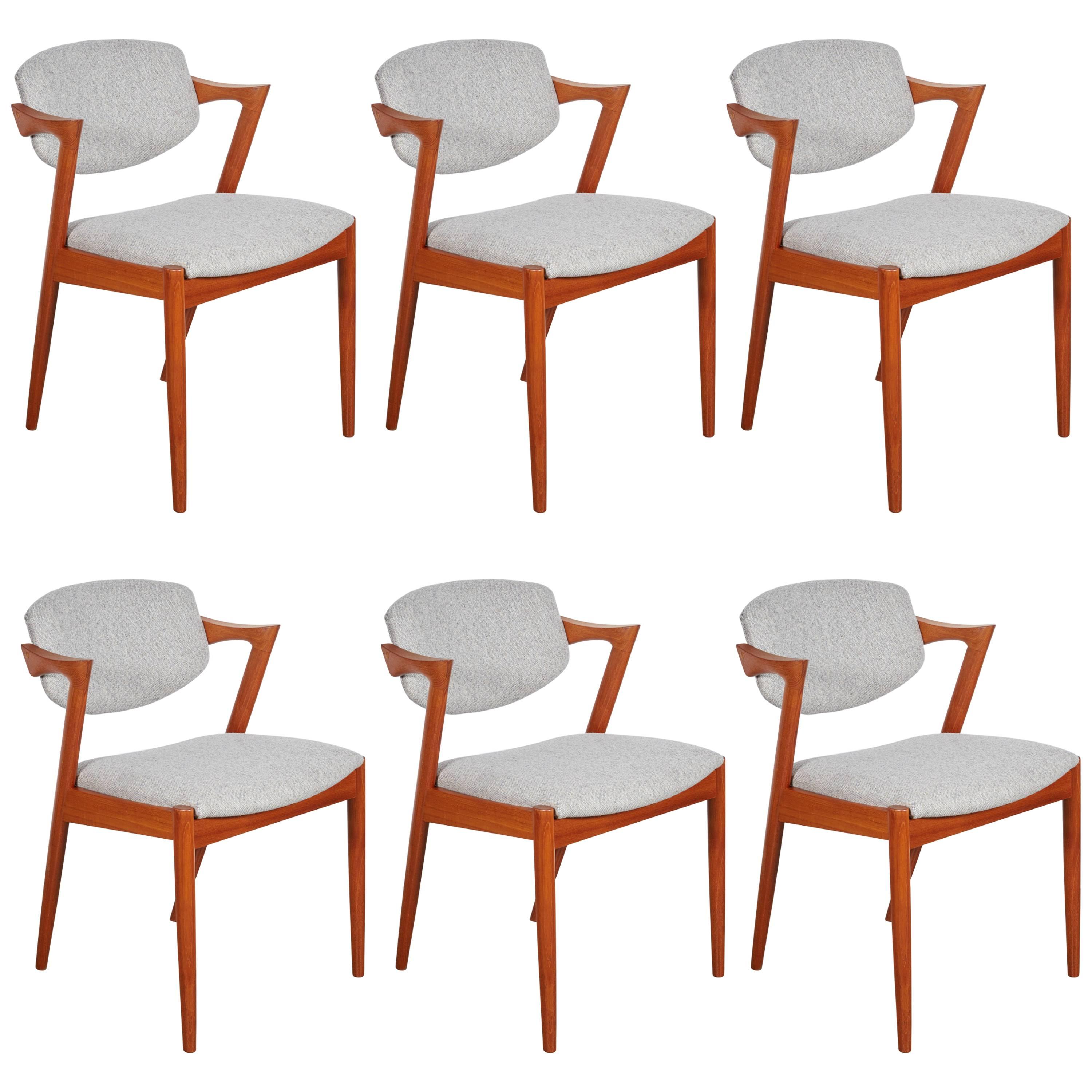 No. 42 Kai Kristiansen Teak Dining Chairs, Set of FOUR 