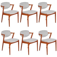 No. 42 Kai Kristiansen Teak Dining Chairs, Set of FOUR