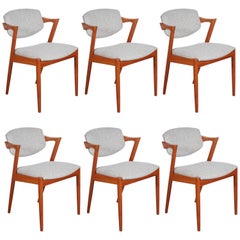 No. 42 Kai Kristiansen Teak Dining Chairs, Set of FOUR 