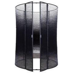 Contemporary Weaving Textile Fiber Art Installation, Black Interior by Mimi Jung