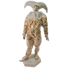 Herend Figura moderna Máscara veneciana Porcelana pintada a mano