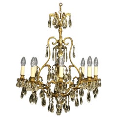 French Birdcage Nine-Light Antique Chandelier