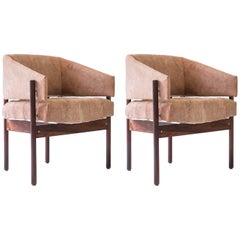 1960s Pair of "Senior" Armchairs in Rosewood by Jorge Zalszupin, Brazil Modern