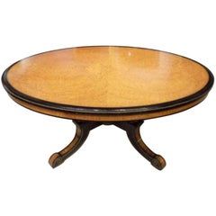 Beautiful Amboyna and Ebony Victorian Period Antique Coffee Table