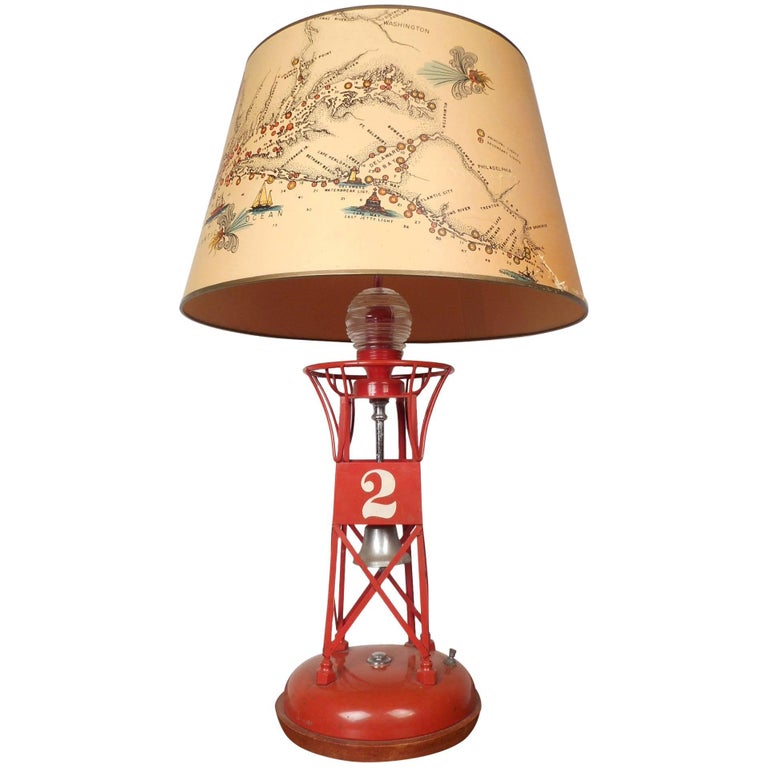 Unique Vintage Nautical Lighthouse, Lighthouse Style Table Lampshade