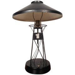 Vintage Nautical Metal Lighthouse Table Lamp