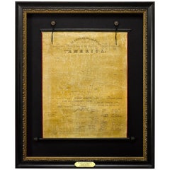 1818 Declaration of Independence Broadside by Benjamin Owen Tyler, with Original