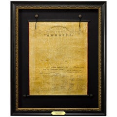 Antique 1818 Declaration of Independence Broadside by Benjamin Owen Tyler, with Original