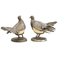 Rare Pair of Doves Signed Gabriella Crespi