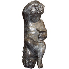 Antique Irish Cast Iron Wall Cherub