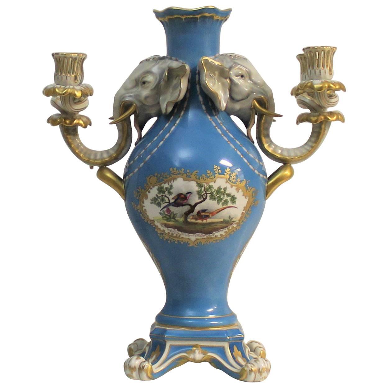 Herend Porcelain Candelabra Centrepiece For Sale