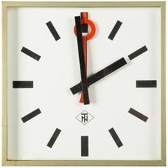 Vintage Huge German Telenorma Electric Wall Clock