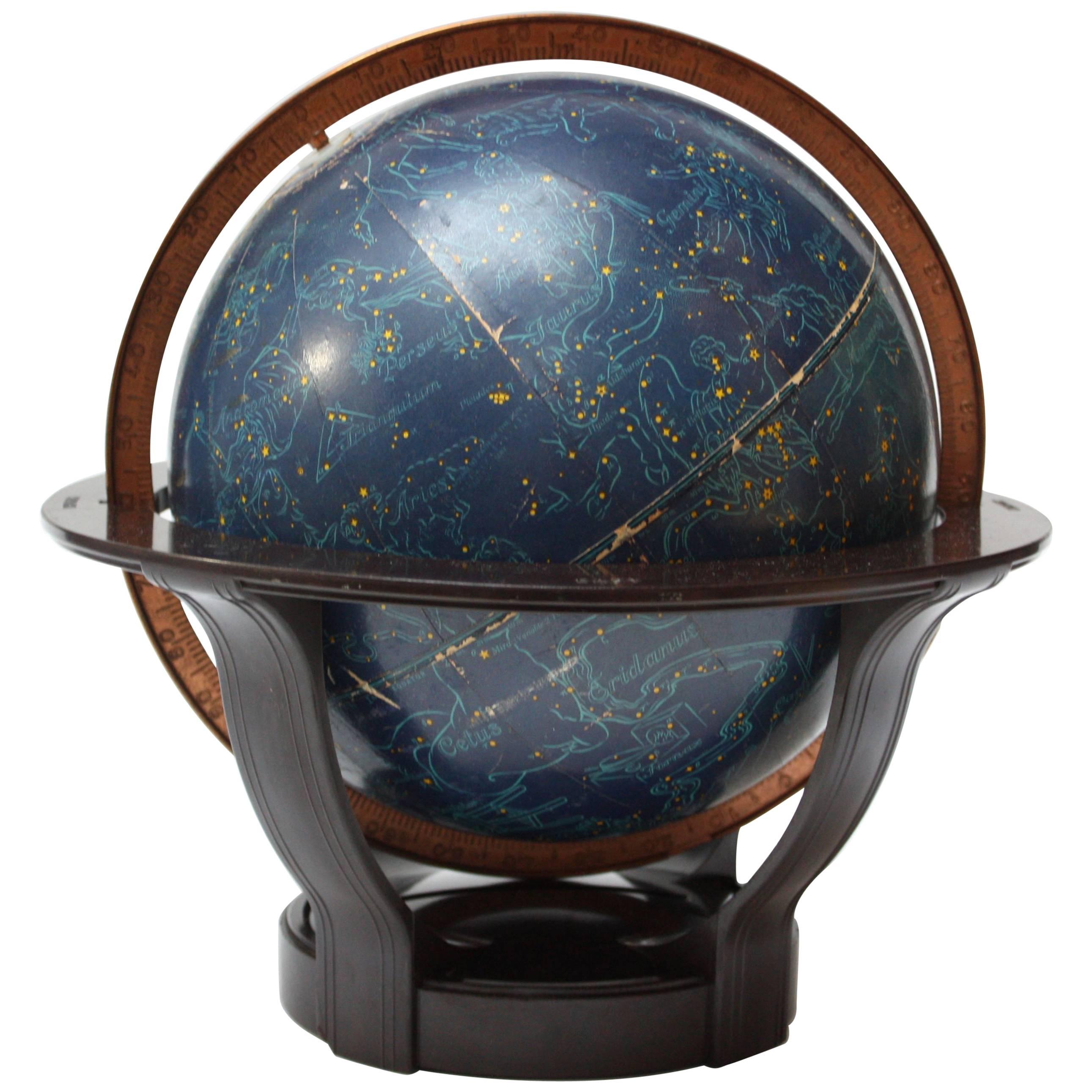 1940s Rand McNally Celestial / Astrological Globe on Bakelite Base