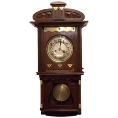 Antique Art Nouveau Wall Clock German, 1900-1910