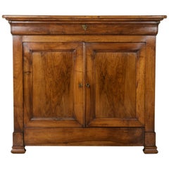 Early 19th Century Louis Philippe Period Tall French Walnut Buffet d'Appui